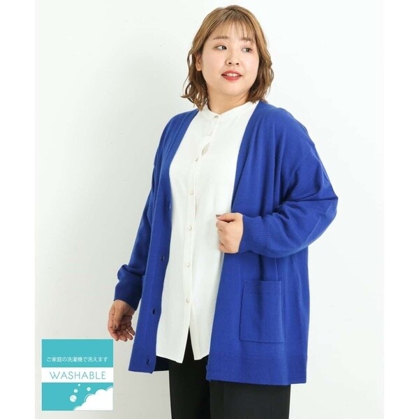 送料無料◆2025新品  大きいサイズ】Vネックロングカーディガン | エウルキューブ トップス