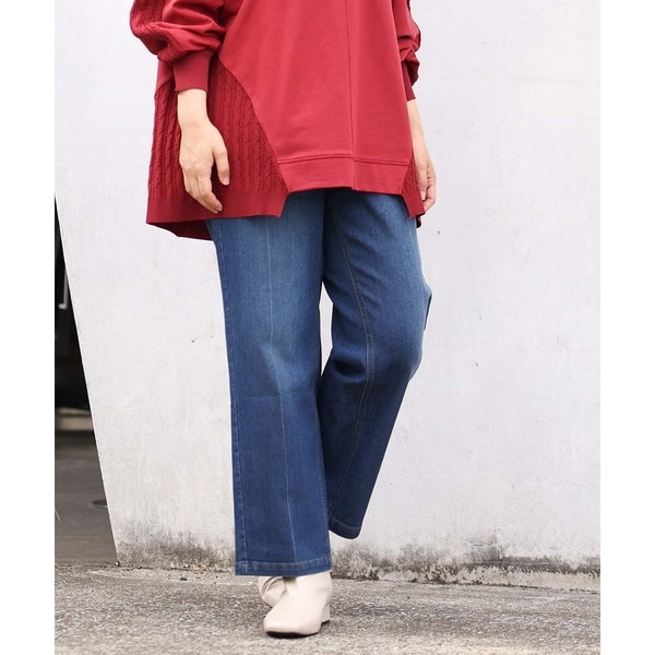 大きいサイズ】ストレートデニムパンツ | エウルキューブ(eur3