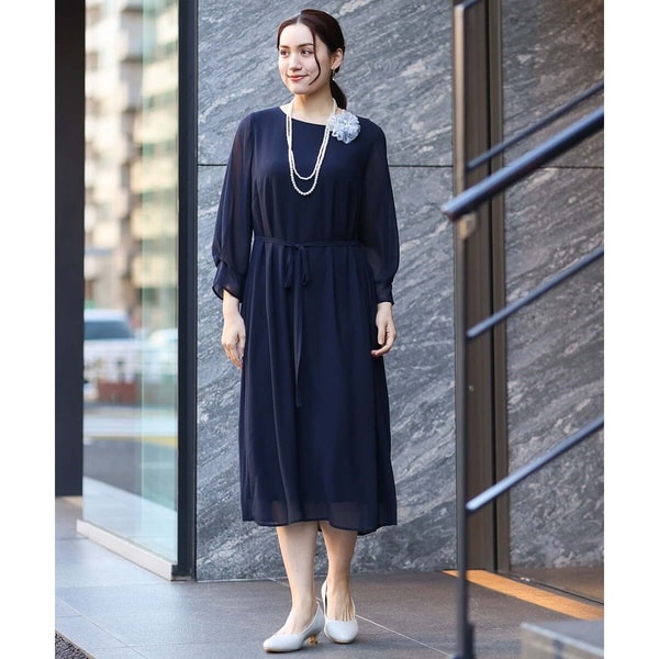 ブラックフォーマル】レディース／喪服／ノーカラー／礼服／大きい