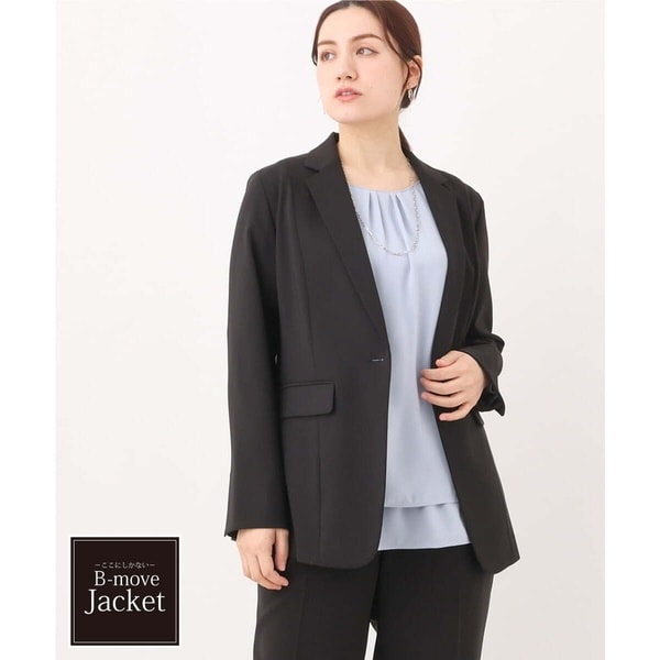 エウルキューブ（eur3）/【大きいサイズ/11号サイズあり/セットアップ対応/B−move JK】Wクロスストレッチテーラード 大きいサイズ/11号サイズあり/セットアップ対応/B-move JK】Wクロス