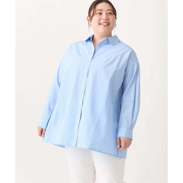 大きいサイズ】バックタックシャツブラウス | エウルキューブ(eur3