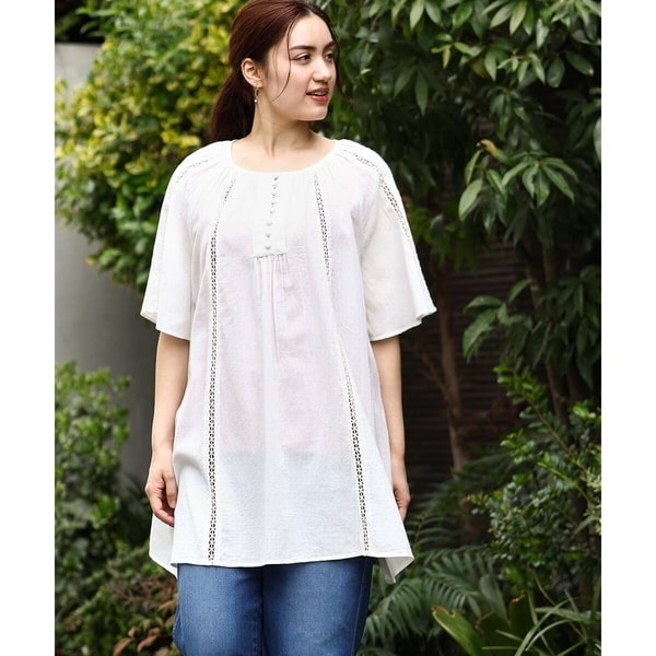 エウルキューブ（eur3）/【大きいサイズ】インド刺繍チュニック 大きいサイズ】インド刺繍チュニック | エウルキューブ(eur3) | マルイ