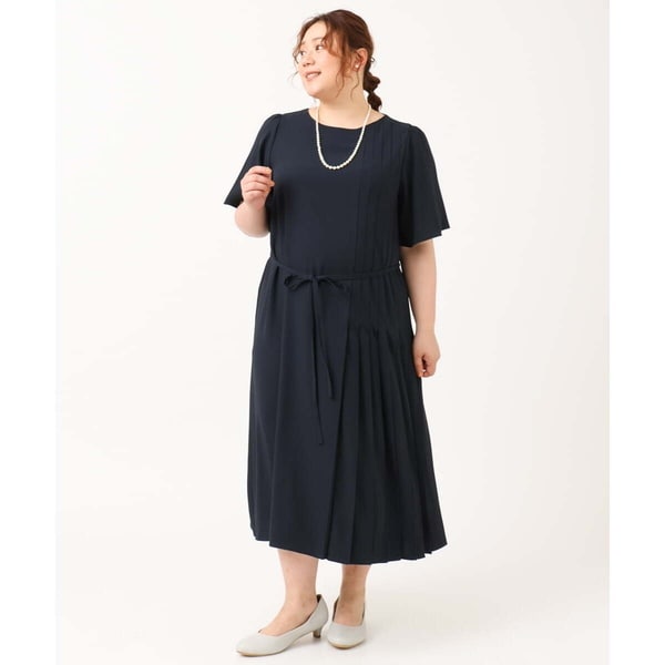 大きいサイズ/11号サイズあり】プリーツワンピース | エウルキューブ