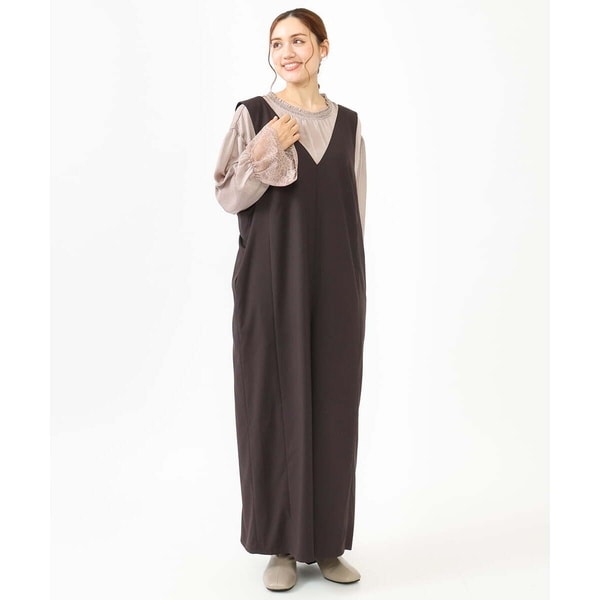 エウルキューブ（eur3）/【大きいサイズ】Vネックサロペット 大きいサイズ】Vネックサロペット | エウルキューブ(eur3) | マルイ