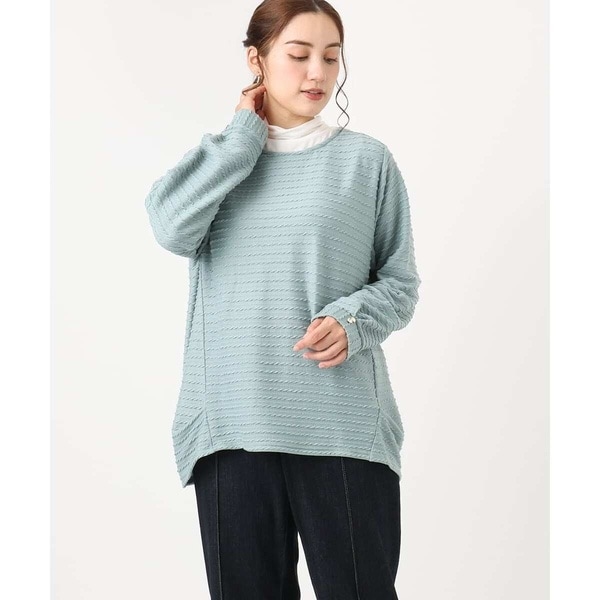 大きいサイズ】ケーブルジャカードカットソー | エウルキューブ(eur3