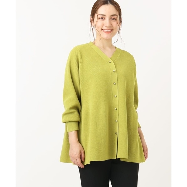 大きいサイズ】ペプラムニットカーディガン | エウルキューブ(eur3