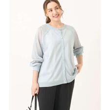 【大きいサイズ/2WAY】ラメシアーカーディガン