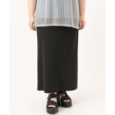 【追加販売】【大きいサイズ】リブカットタイトスカート
