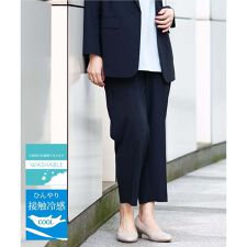【大きいサイズ/11号サイズあり/セットアップ対応】接触冷感ストレッチストレートパンツ