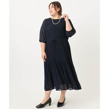【大きいサイズ/11号サイズあり】プリーツワンピース