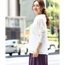 【大きいサイズ】レースジップアップフーディー