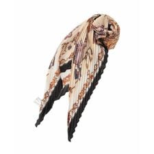 アソートプリント剣先プリーツスカーフ