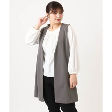 【大きいサイズ】カットジョーゼットジレ
