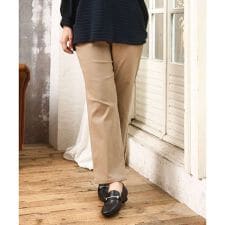 【大きいサイズ】さらさらストレッチストレートパンツ