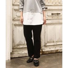 【大きいサイズ】さらさらストレッチストレートパンツ