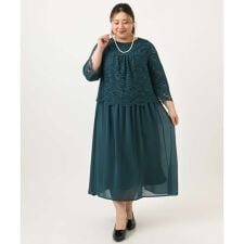 エウルキューブ(eur3)の【大きいサイズ】スカラレースワンピース