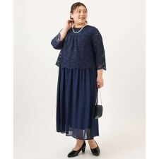 エウルキューブ(eur3)の【大きいサイズ】スカラレースワンピース