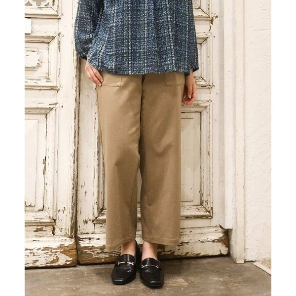 21,010円　23区　コットン&リネンストレッチ  ベイカー パンツ 44 コットンリネンストレッチ ベイカー パンツ | 23区(23KU