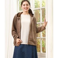 【大きいサイズ】スエードタッチダンボールパーカー