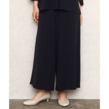 【大きいサイズ】カットジョーゼットワイドパンツ