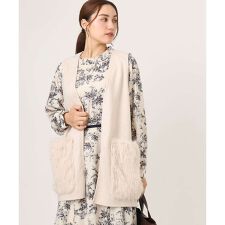 【大きいサイズ】ファーポケットベスト