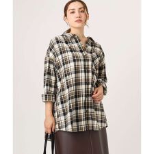 【大きいサイズ】チェック柄ネルシャツ