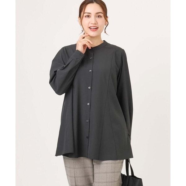 エウルキューブ（eur3）/【大きいサイズ】バンドカラーブラウス 大きいサイズ】バンドカラーブラウス | エウルキューブ(eur3) | マルイ