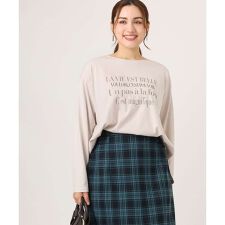 【大きいサイズ】ロゴプリント長袖Tシャツ