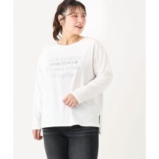 【大きいサイズ】ロゴプリント長袖Tシャツ