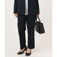 【大きいサイズ/11号サイズあり】カットジョーゼットテーパードパンツ