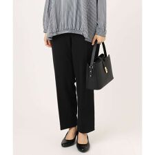 【大きいサイズ/11号サイズあり】カットジョーゼットテーパードパンツ