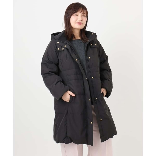 撥水／洗える／フード取り外し】ファー付きロングダウンコート | アン