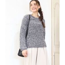 【大きいサイズ】ミックスカラーラメニット