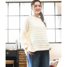 【大きいサイズ】ケーブルニット