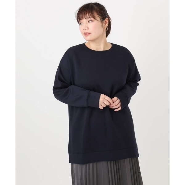 【NEW】エウルキューブ（eur3）/【大きいサイズ】起毛スウェットライクトップス 大きいサイズ】起毛スウェットライクトップス | エウルキューブ(eur3