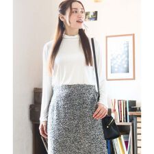 【大きいサイズ】ハイネック長袖カットソー