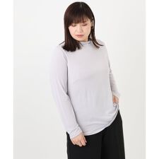 【大きいサイズ】ハイネック長袖カットソー