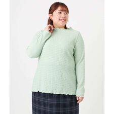 【大きいサイズ】シャーリングメロートップス