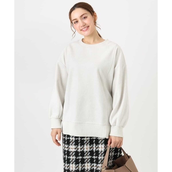 【NEW】エウルキューブ（eur3）/【大きいサイズ】起毛スウェットライクトップス 大きいサイズ】起毛スウェットライクトップス | エウルキューブ(eur3