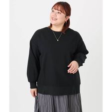 【大きいサイズ】起毛スウェットライクトップス