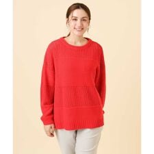 【大きいサイズ/a.v.v×eur3】メッシュニット