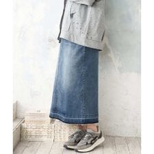 【大きいサイズ】デニムタイトスカート