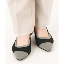 【la farfaコラボ／高機能スポンジ】バイカラーデザインパンプス