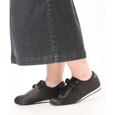 【【la farfaコラボ／高機能スポンジ】レースアップリボンデザインスニーカー