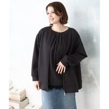 【大きいサイズ】ジップアップブルゾン