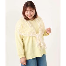 コットン刺繍シアー猫ストール