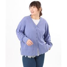 【大きいサイズ】Vネックボクシーカーディガン