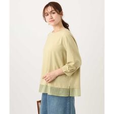 【WEB先行販売】【大きいサイズ】裾シア―カットソー
