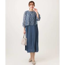 【大きいサイズ】2wayレースボレロセットワンピース