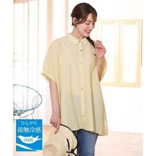 WEB先行販売】【大きいサイズ/接触冷感】シア―ボクシーシルエット 
